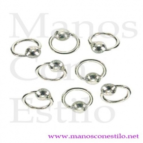 3 PIERCING ARO PLATEADO
